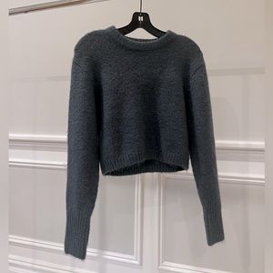 Zara cropped blue sweater